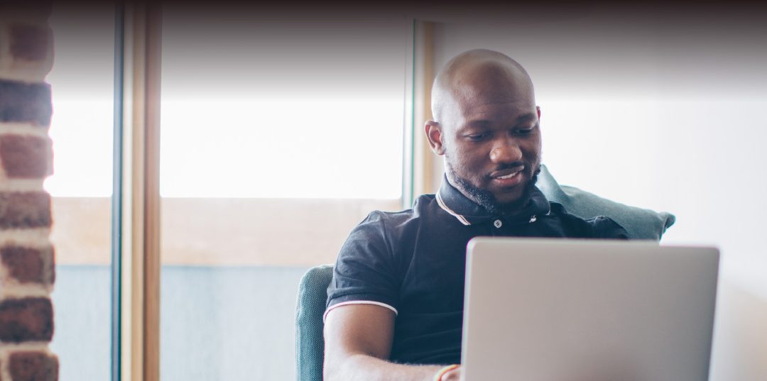 man at computer